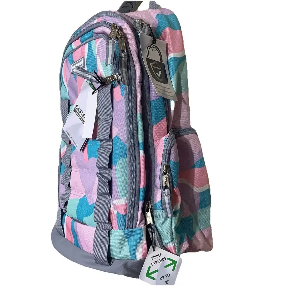 Eastsport Unisex Expandable Team Recycled Backpack, Abstract Joy Outdoor Camping